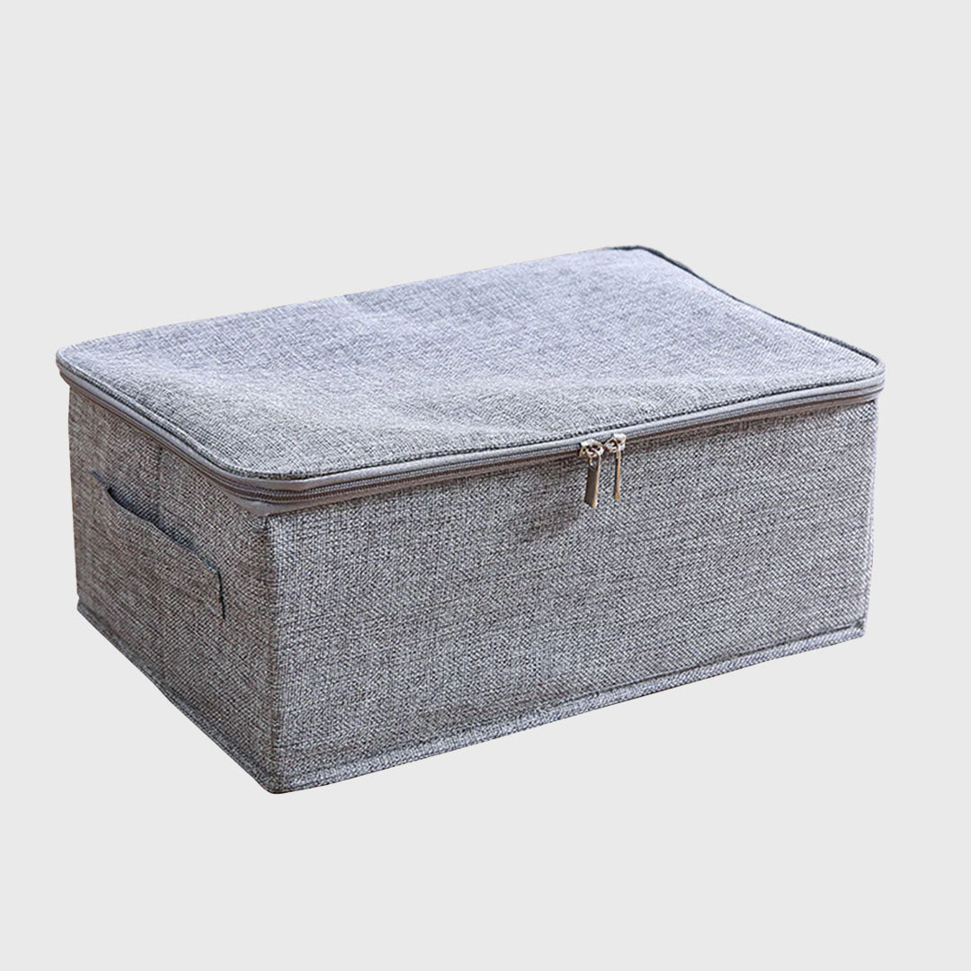 Grey Small Double Zipper Storage Box