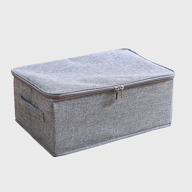 Grey Small Double Zipper Storage Box
