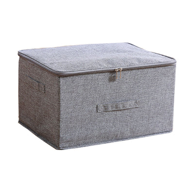 Grey Large Double Zipper Storage Box