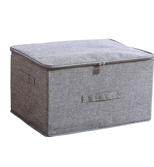 Grey Large Double Zipper Storage Box