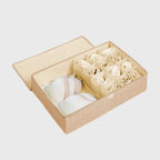 SOGA Beige Flip Top Underwear Storage Box