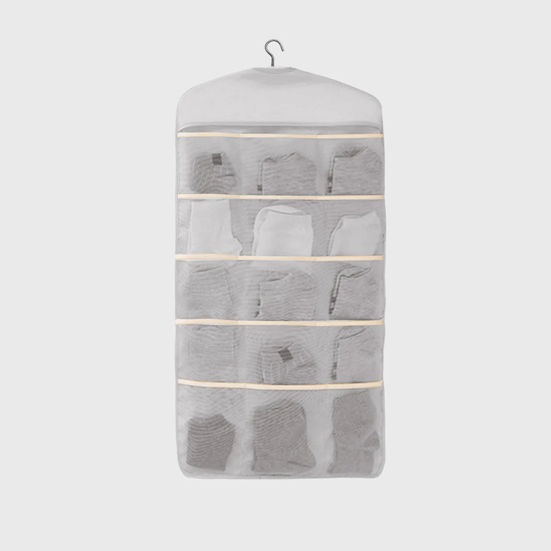 Grey Dual Hanging Storage Bag