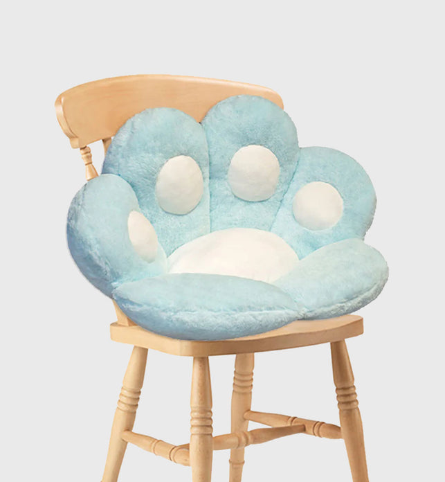 80cm Mint Blue Paw Shape Cushion