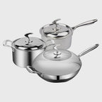 6 Piece Cookware Set Frying Pan, Milk, and Soup Pot with Lid