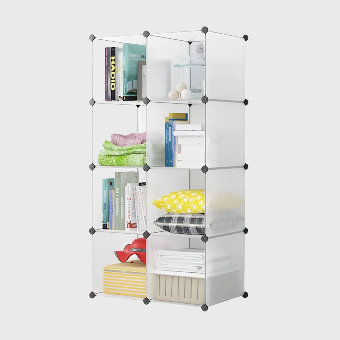 8-Cube Transparent Shelf Box