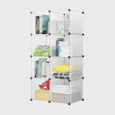 8-Cube Transparent Shelf Box