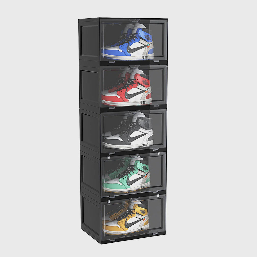5 Tier Black Shoe Organiser