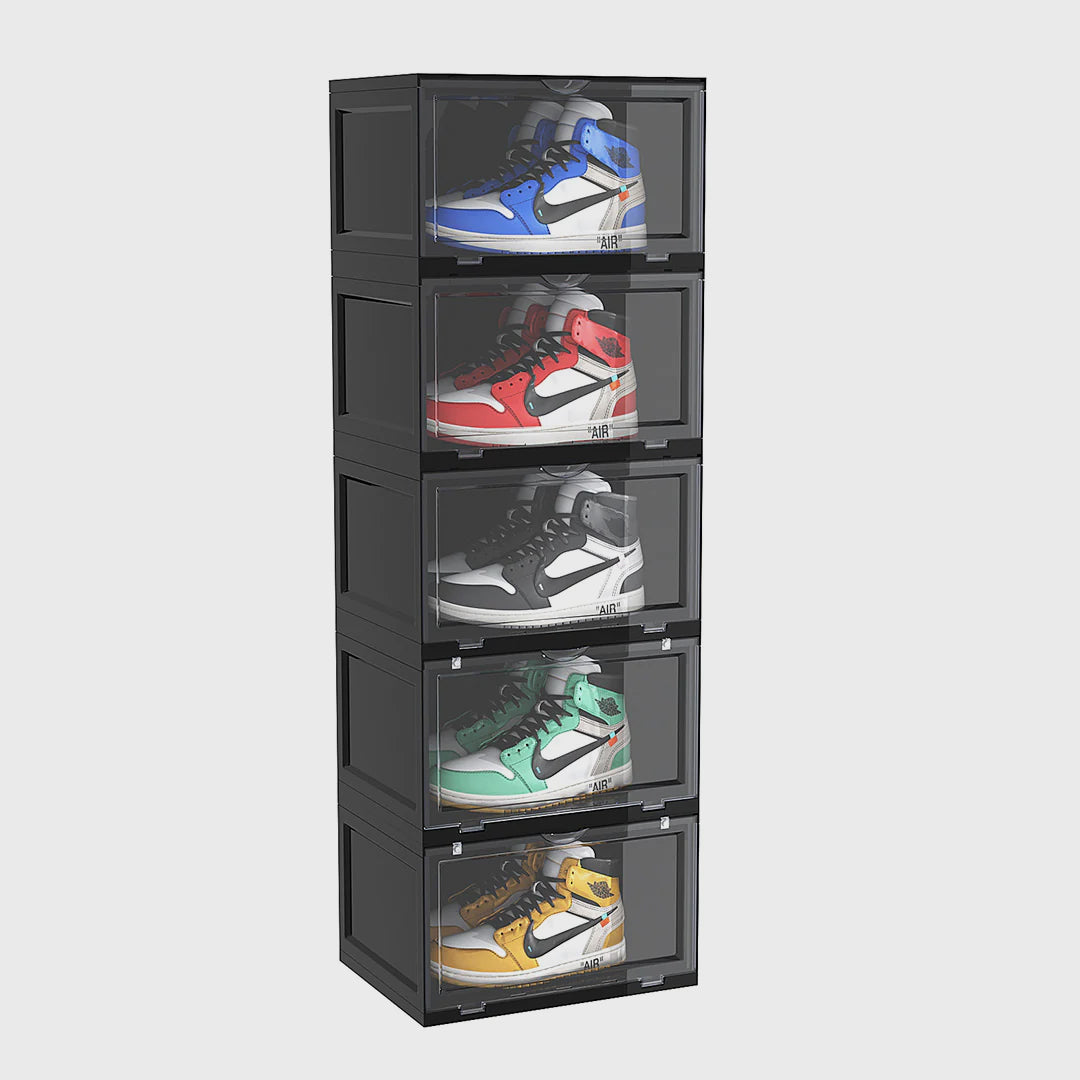 5 Tier Black Shoe Organiser