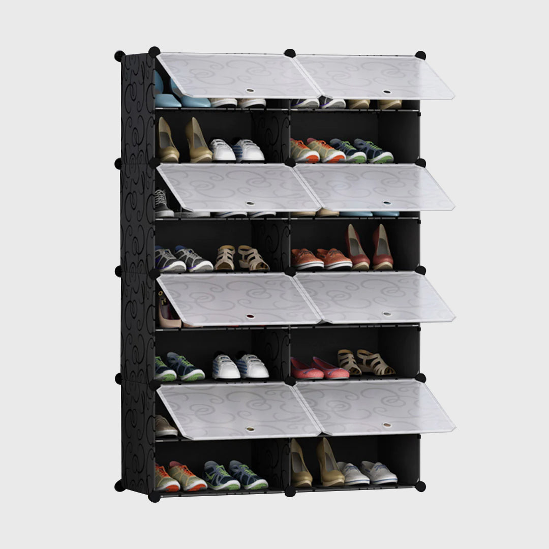 8 Tier 2 Column Shoe Rack Organizer