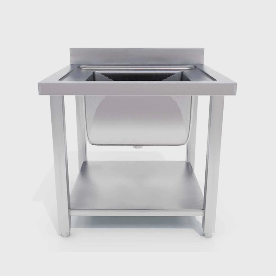 Commercial Stainless Steel Work Sink 70*70*85cm