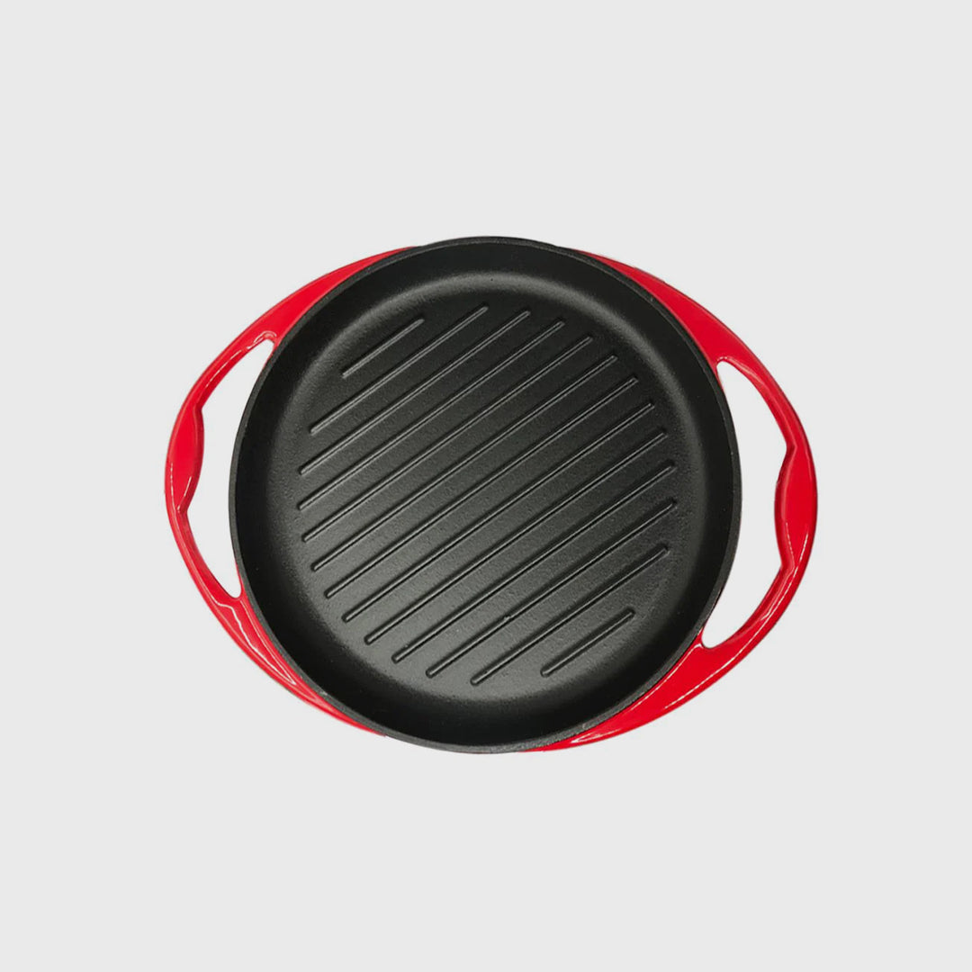 Enamel Cast Iron Non-stick Sizzle Frying Pan 26cm