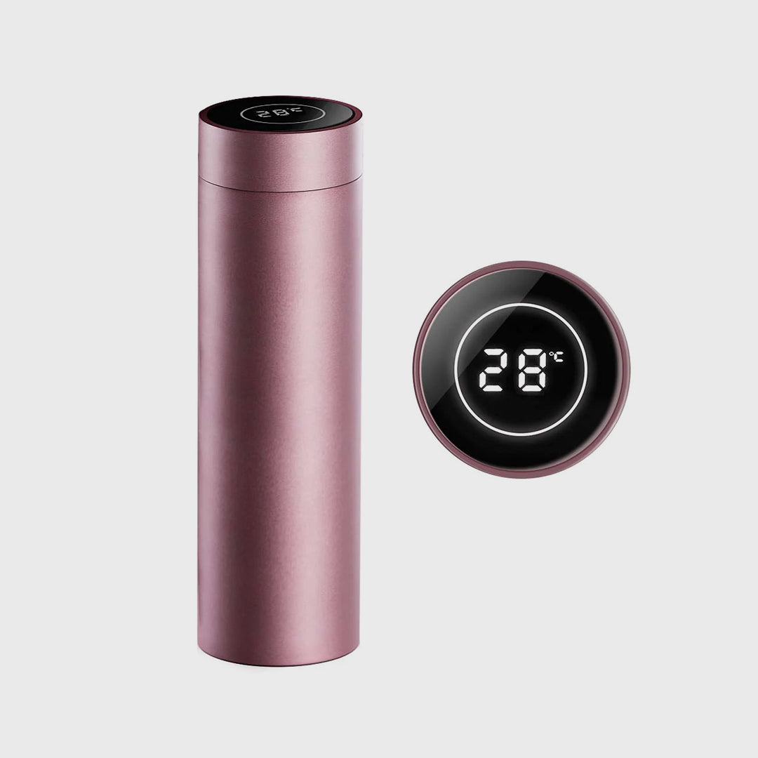 500ML Smart Thermometer Bottle Vacuum Flask  Rose Gold