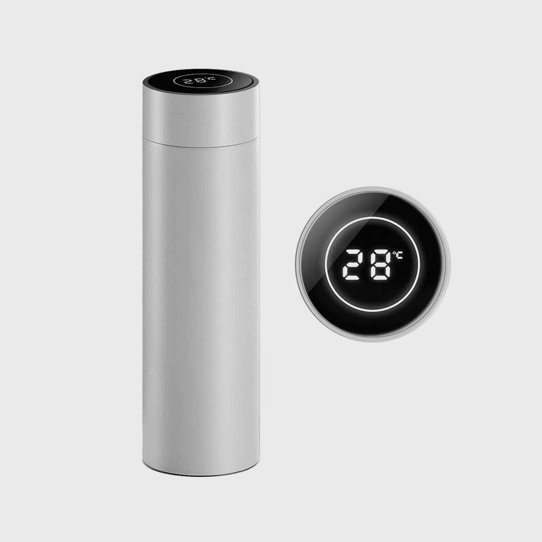 500ML Smart Thermometer Bottle Vacuum Flask  White