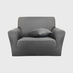 High Stretch 1-Seater Grey Sofa Slipcover