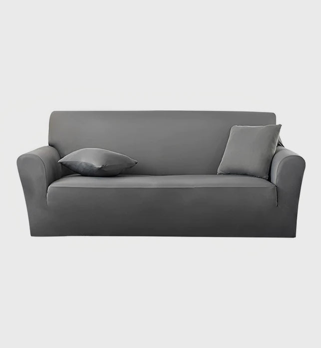 High Stretch 3-Seater Grey Sofa Slipcover