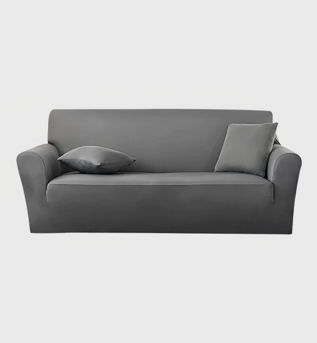 High Stretch 4-Seater Grey Sofa Slipcover