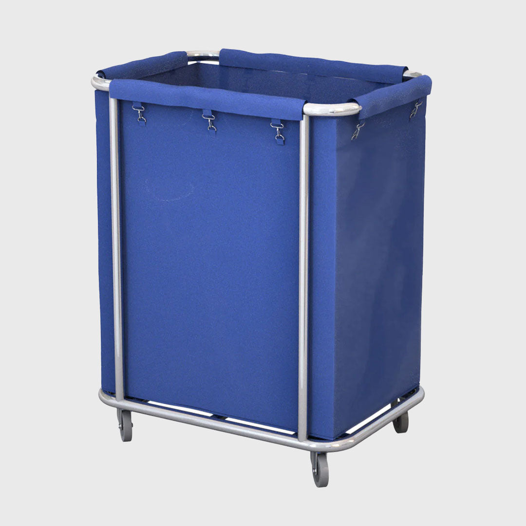 Stainless Square Linen Cart Blue