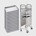15-Tier Gastronorm Trolley w/ Aluminum Pan