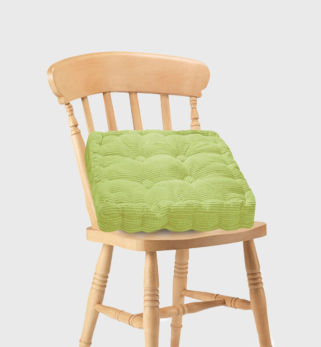 Green Plush Square Cushion