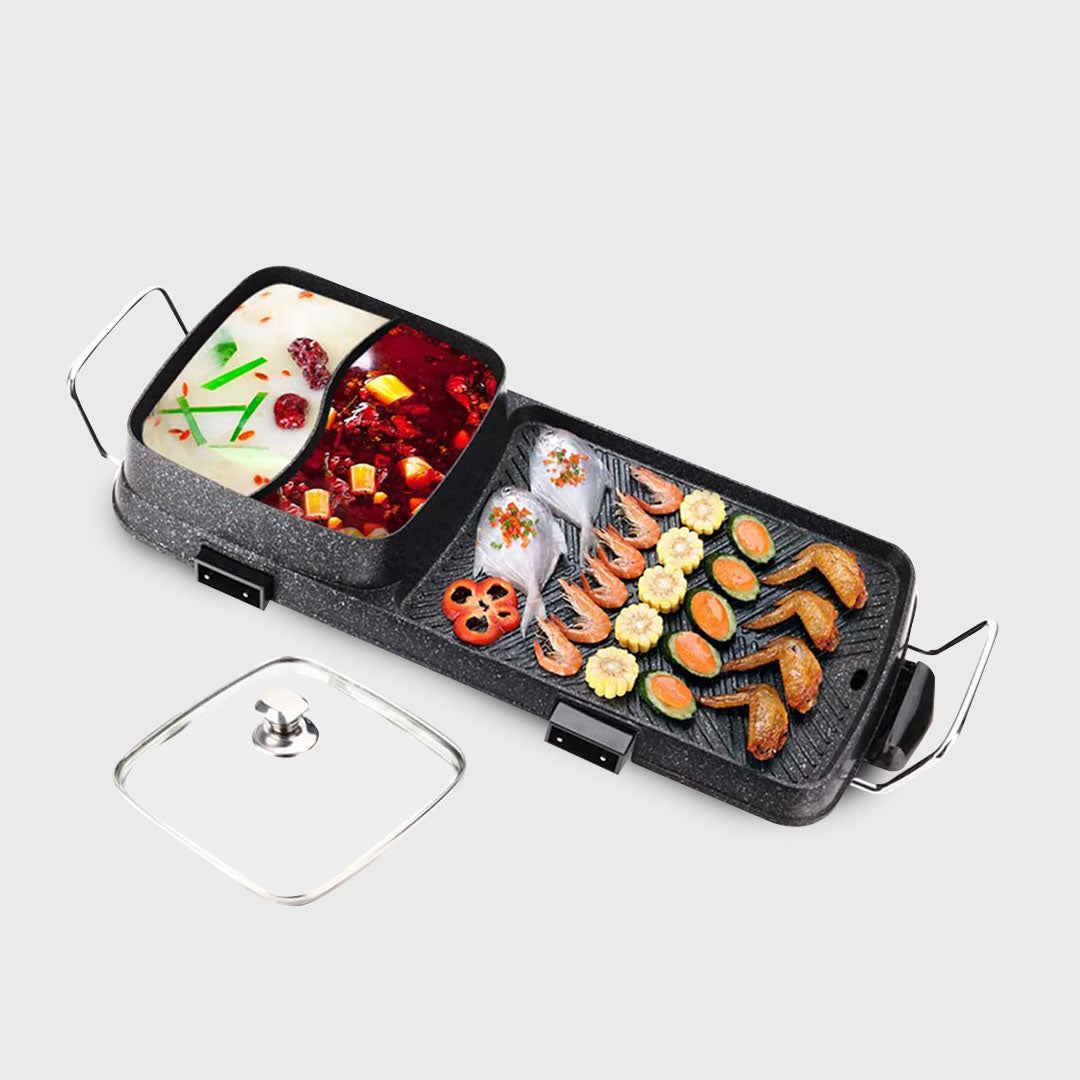 2 in 1 Electric BBQ Grill and Hotpot