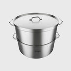 2 Tier Commercial 304 Stainless Steel Steamer 32*22cm