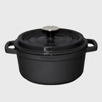 Cast Iron Porcelain Casserole 5L Black 24cm