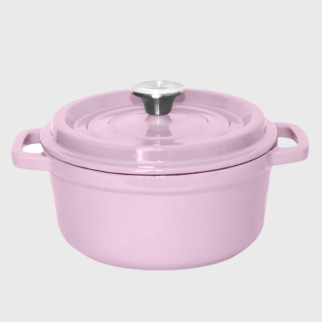 Cast Iron Ceramic Casserole 3.6L Pink 24cm