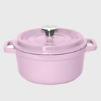 Cast Iron Ceramic Casserole 5L Pink 26cm