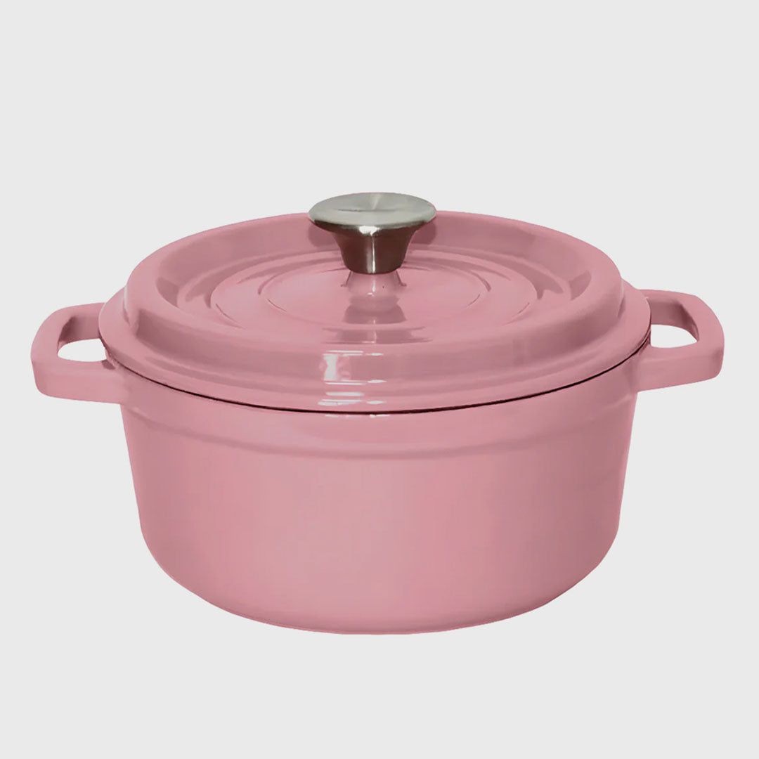 Cast Iron Porcelain Casserole 2.7L Pink 22cm