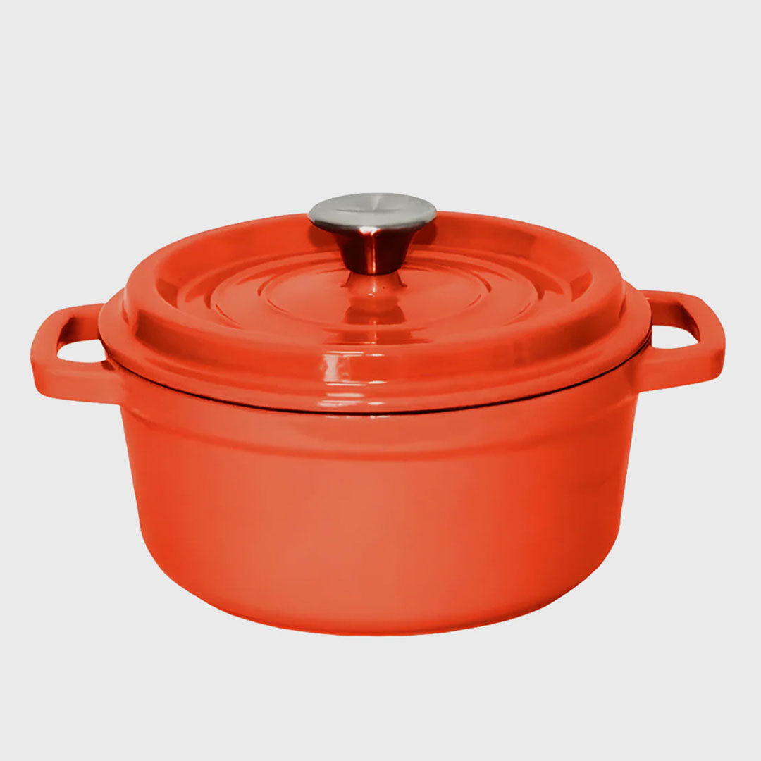 Cast Iron Porcelain Casserole 5L Orange 26cm