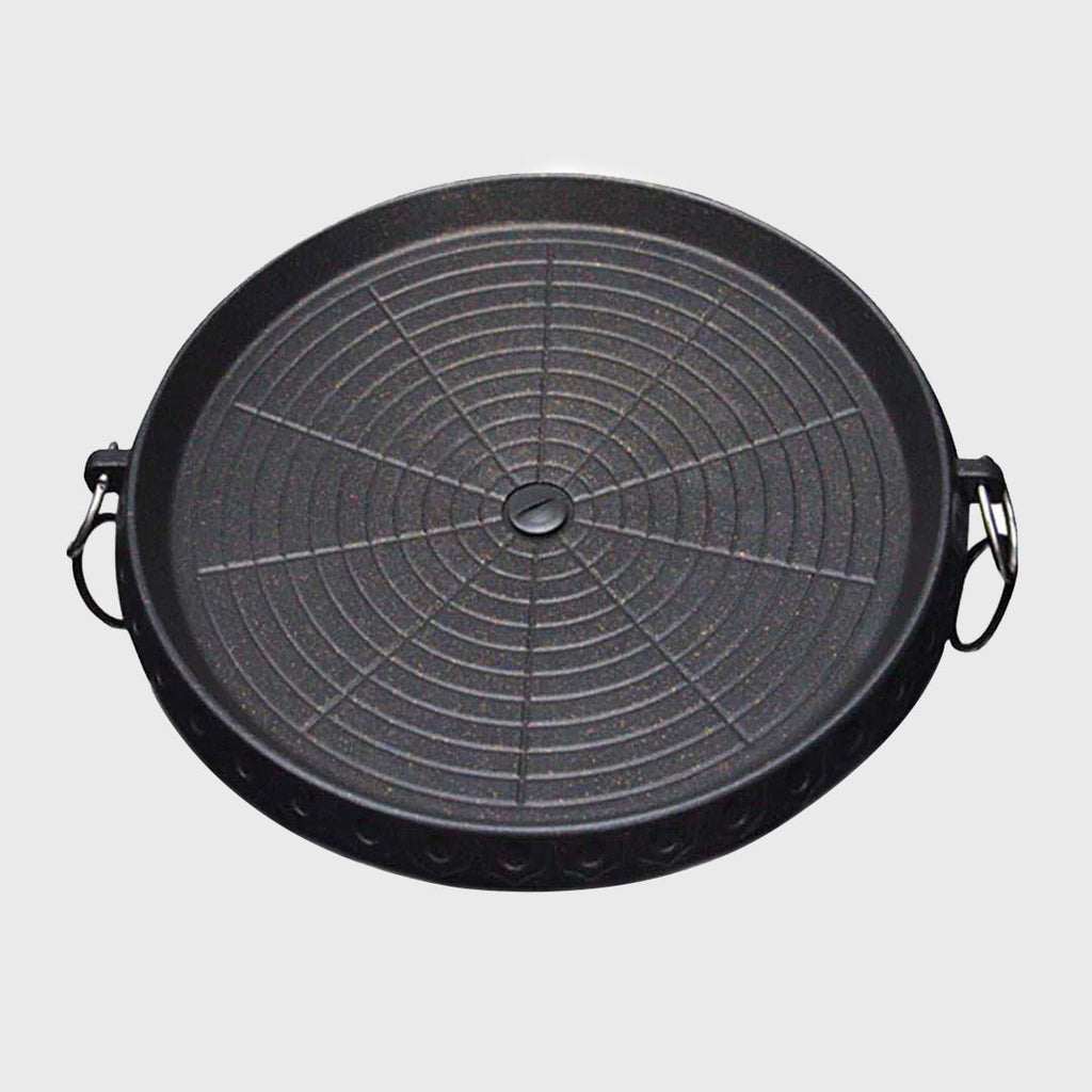 Portable BBQ Butane Gas Stove Stone Non-Stick Grill Round