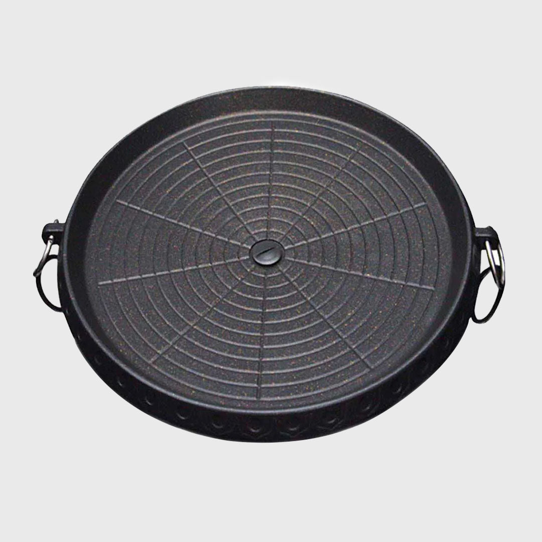 Portable BBQ Butane Gas Stove Stone Non-Stick Grill Round