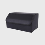 Leather Car Boot Foldable Trunk Cargo Organizer Box Black Large