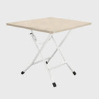 White Foldable Portable Standing Legs Square Table