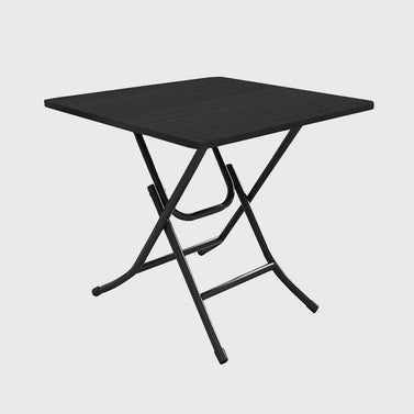SOGA Black Square  Dining Table Portable with Lacquered Legs