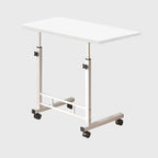 SOGA 40x80cm White Bedside Table Movable Bedroom Desk Student Computer Table