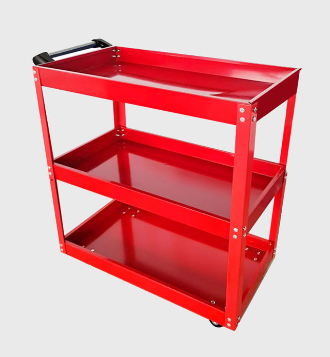 3 Tier Tool Storage Cart Red