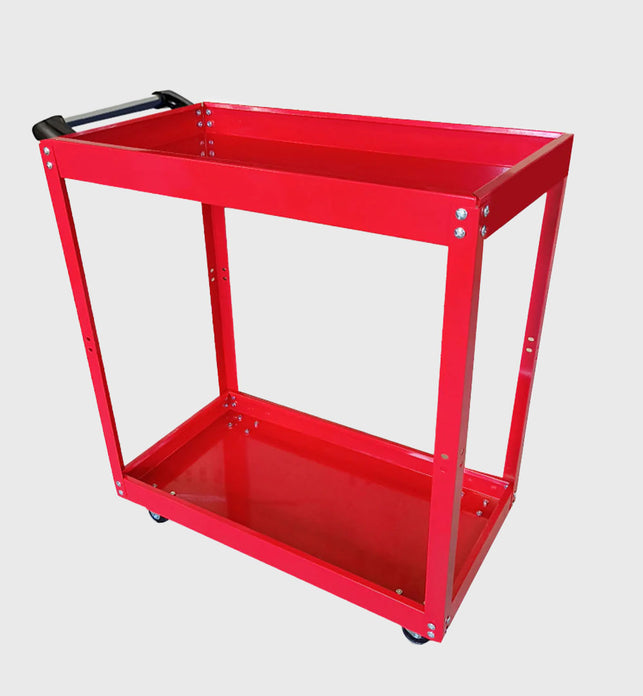 2 Tier Tool Storage Cart Red