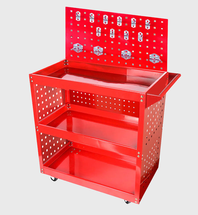 3 Tier Tool Storage Cart with Porous Side Panels