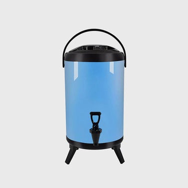 10L Stainless Steel Milk Tea Barrel with Faucet Blue