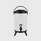 10L Stainless Steel Milk Tea Barrel with Faucet White