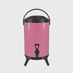 14L Stainless Steel Milk Tea Barrel with Faucet Pink
