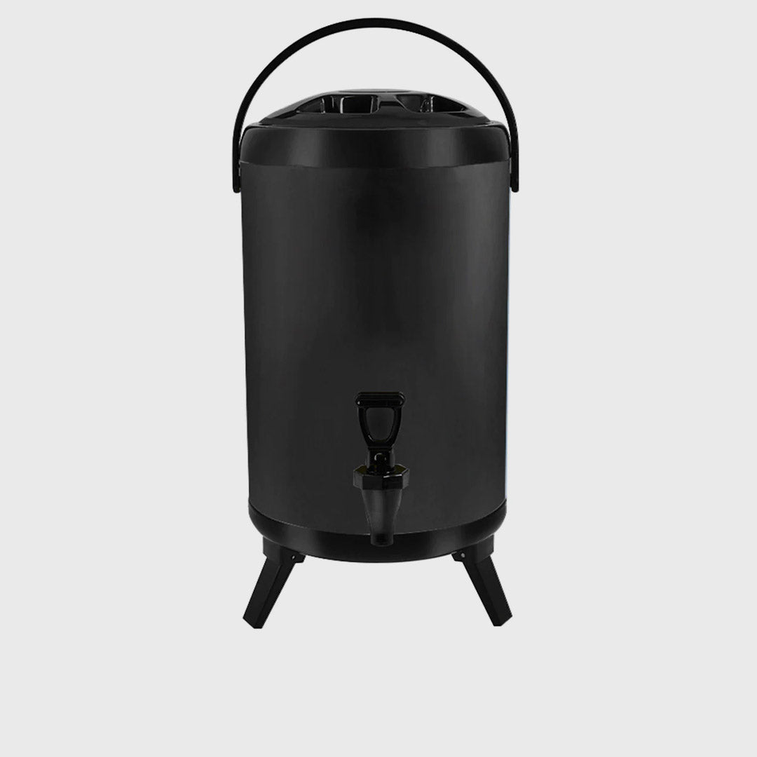 16L Stainless Steel Milk Tea Barrel with Faucet Black