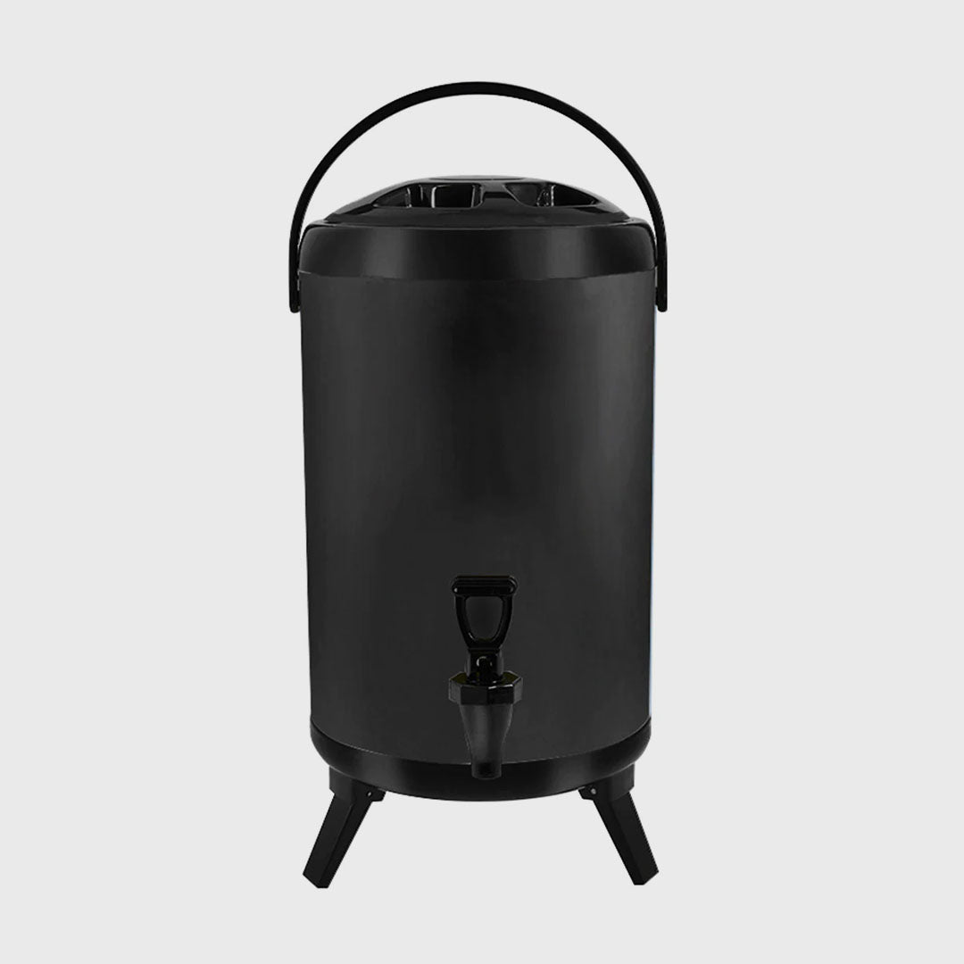 18L Stainless Steel Milk Tea Barrel with Faucet Black