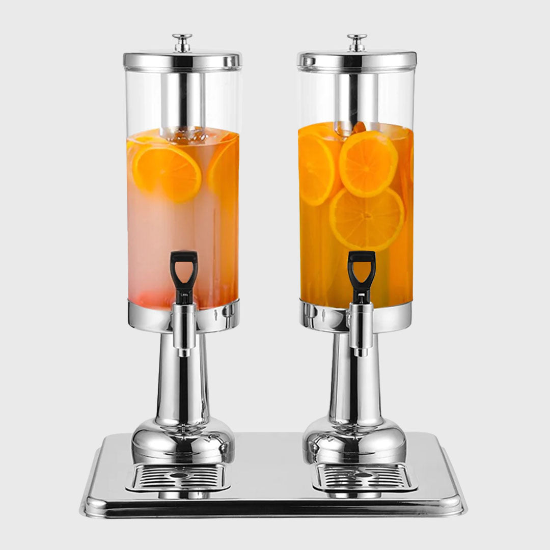 6L Dual Silver Stainless Steel Beverage Dispenser