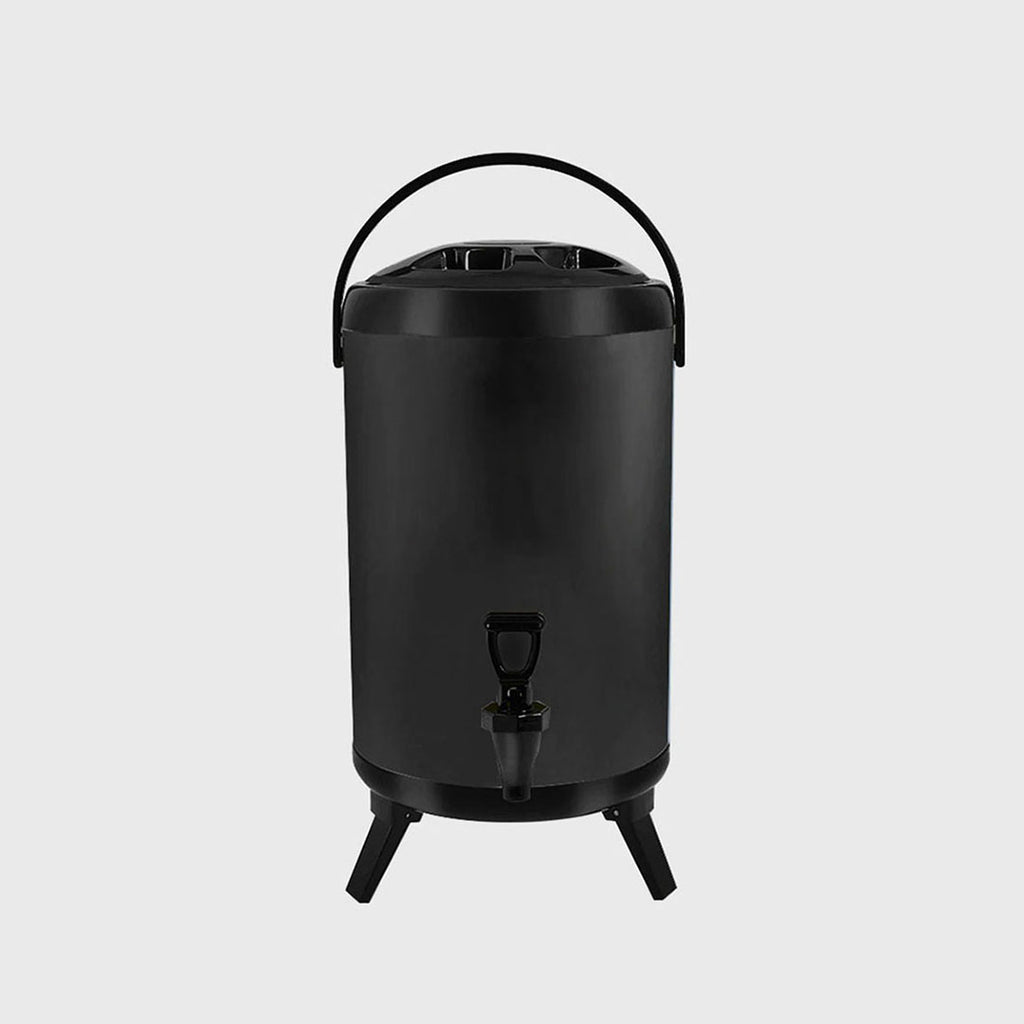 8L Stainless Steel Milk Tea Barrel with Faucet Black
