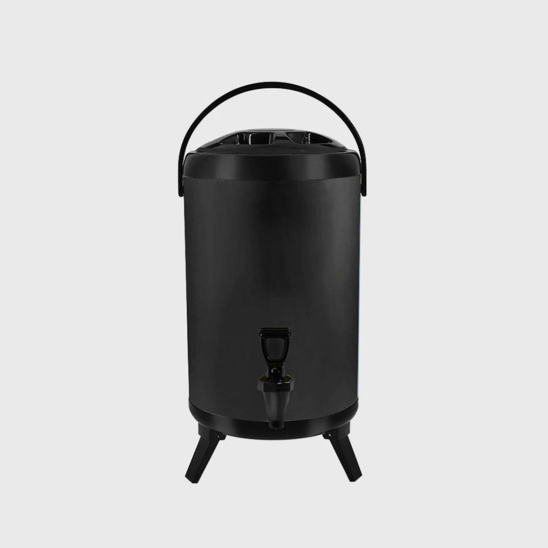 8L Stainless Steel Milk Tea Barrel with Faucet Black