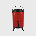 8L Stainless Steel Milk Tea Barrel with Faucet Red