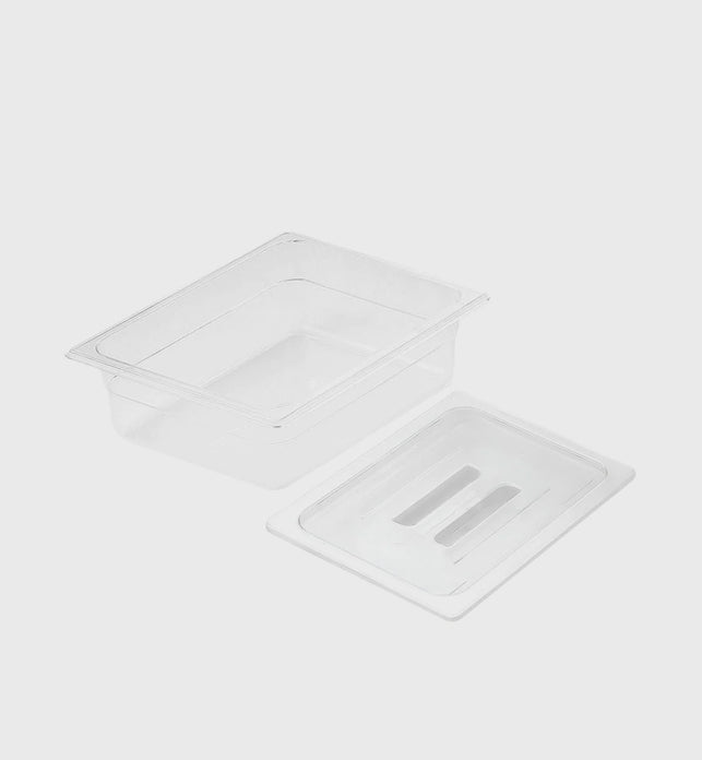 100mm Clear GN Pan 1/2 Food Tray with Lid