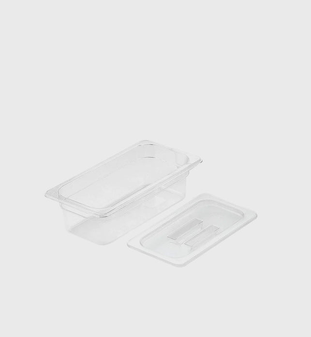 100mm Clear GN Pan 1/3 Food Tray with Lid